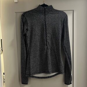 Nike Pro Black and White Polka Dot Women's Half Zip